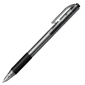 Luxor Sprint Grip Retractable Ballpoint Pen, 0.8 mm, Black Ink, 50 Pieces
