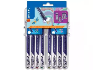 PILOT FriXion Fineliner 537199 Erasable Fine Point Pens Assorted 8 Colors
