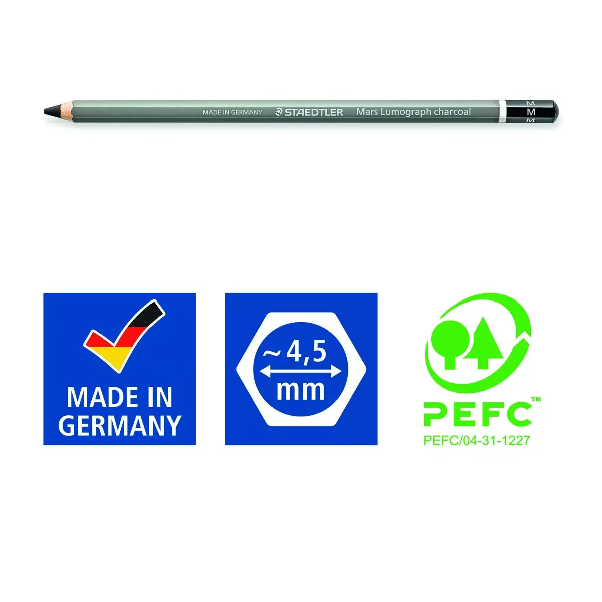 Ogļu zīmulis Staedtler Mars Lumograph Photo 5