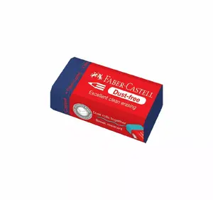 Eraser set Faber-Castell 187221 — 3 pcs (blue, pink, turquoise) in display box