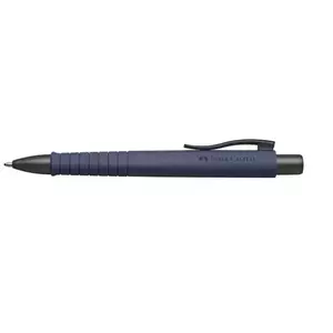 Ballpoint pen a.w. faber-castell 241189 — clip-on retractable, blue ink, extra bold tip, navy body, 1 pc