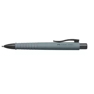 Ballpoint pen a.w. Faber-Castell 241188 — clip-on retractable, blue ink, grey body, extra bold tip, 1 pc