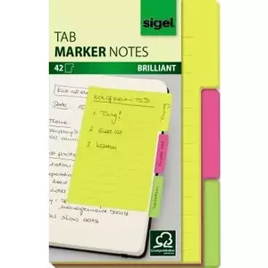 Tab Marker Notes sigel HN206, 98×148 mm sheets, 42 sheets
