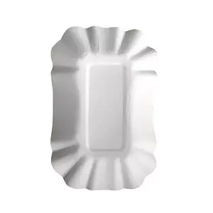 Plate Papstar 11303 Disposable Rectangular Cardboard 140x90x30mm