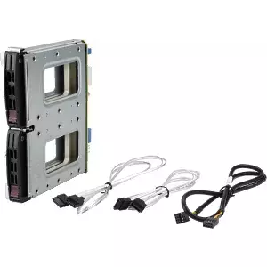 Stiepļu vāks Supermicro MCP-220-84610-0N, 2x 2.5" disku kaste, melna, 25×152×170 mm