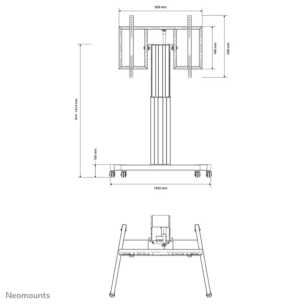 Моторизованная напольная стойка Neomounts PLASMA-M2500TBLACK Photo 8