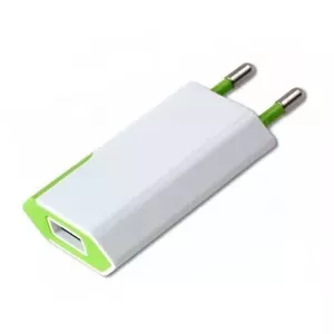 Charger TECHLY 100044 indoor AC to 5V USB 2.0 for Smartphone PDA Mobile phone GPS MP3 (Green/White)