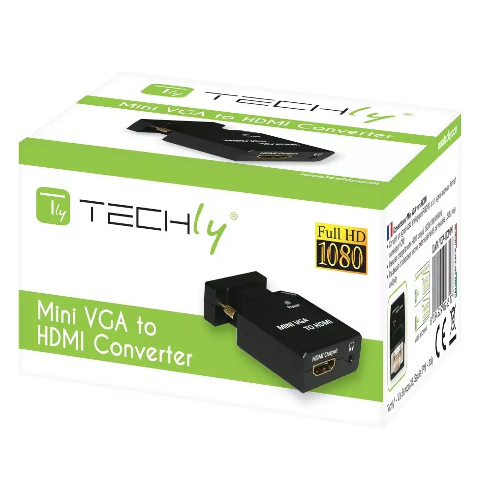 Mini Converter VGA and Audio to HDMI Techly IDATA VGA-HDMINI Photo 2