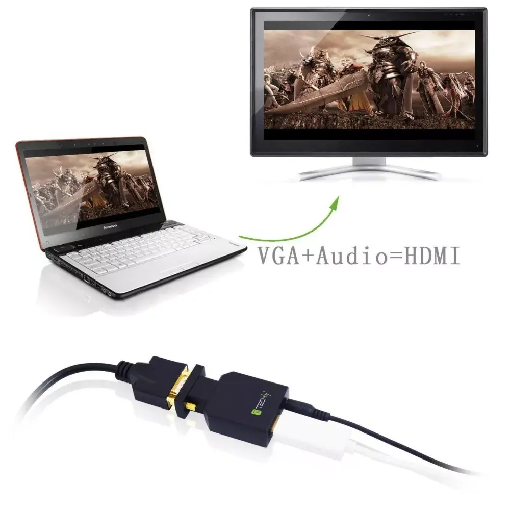 Mini Converter VGA and Audio to HDMI Techly IDATA VGA-HDMINI Photo 7