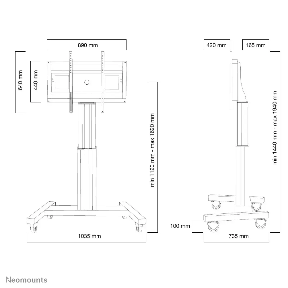 Моторизованная напольная подставка Neomounts PLASMA-M2500SILVER Photo 6