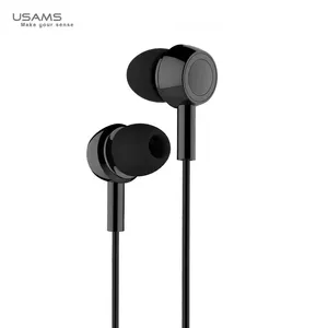 Usams EP-12 Plating Universālas In-Ear Mūzikas un Zvanu Austņas i3.5mm ar Mikrofonu un Pulti Melna