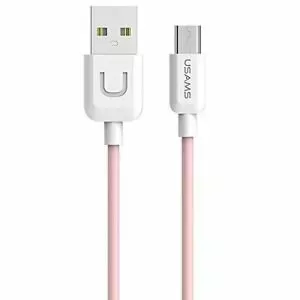 Usams US-SJ098 U-Turn Durable TPE Universal Micro USB to USB Data & Fast 2A Charger Cable 1m Pink