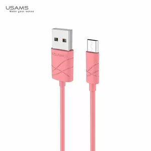 Usams US-SJ039 U-Gee Pro PVC Universāls Micro USB uz USB Datu & Ātrās Uzlādes 2A kabelis 1m Sarkans