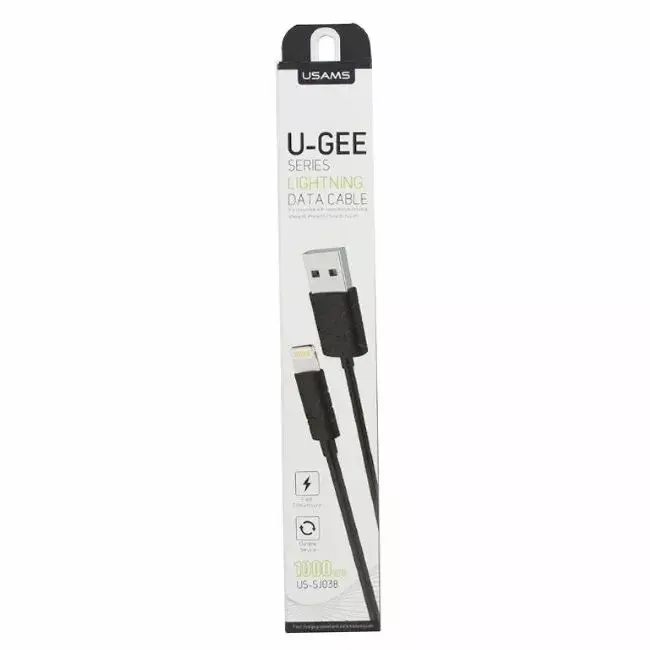 Кабель USAMS U-Gee USB - Lightning 1 м, черный Photo 3