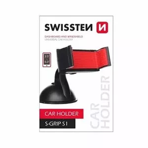 Car window holder SWISSTEN SW-CH-S1-B with 360° rotation for devices 3.5"–6.0"
