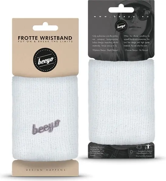 Спортивный напульсник Beeyo Sport Frotte White Photo 3