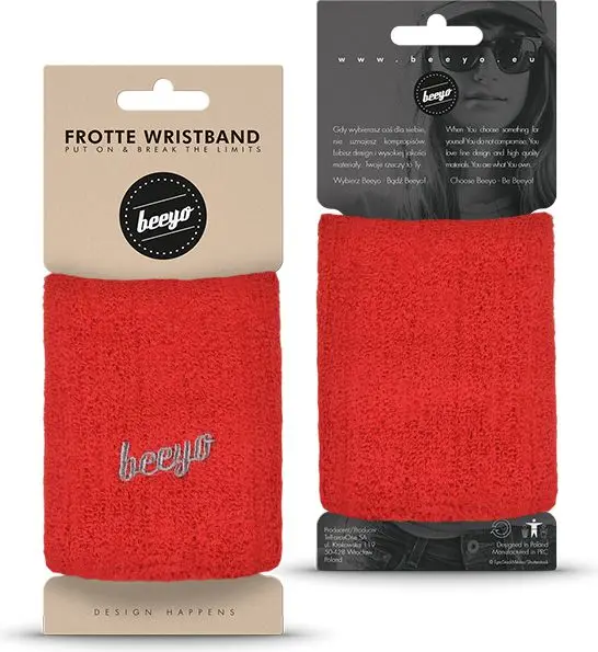Спортивный напульсник Beeyo Sport Frotte красный Photo 2