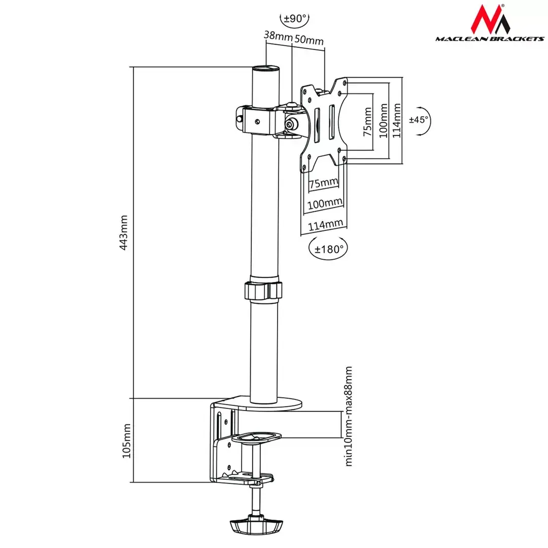 Кронштейн MACLEAN MC-751 для 13"–32" экранов Photo 5