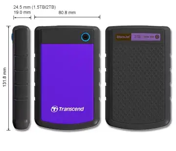 Cietais disks Transcend 2TB StoreJet 25H3 Photo 2