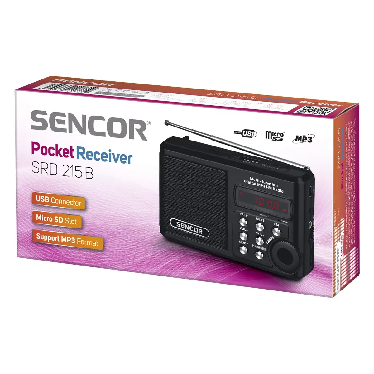 SENCOR SRD 215 B portatīvais analogais radios Photo 2