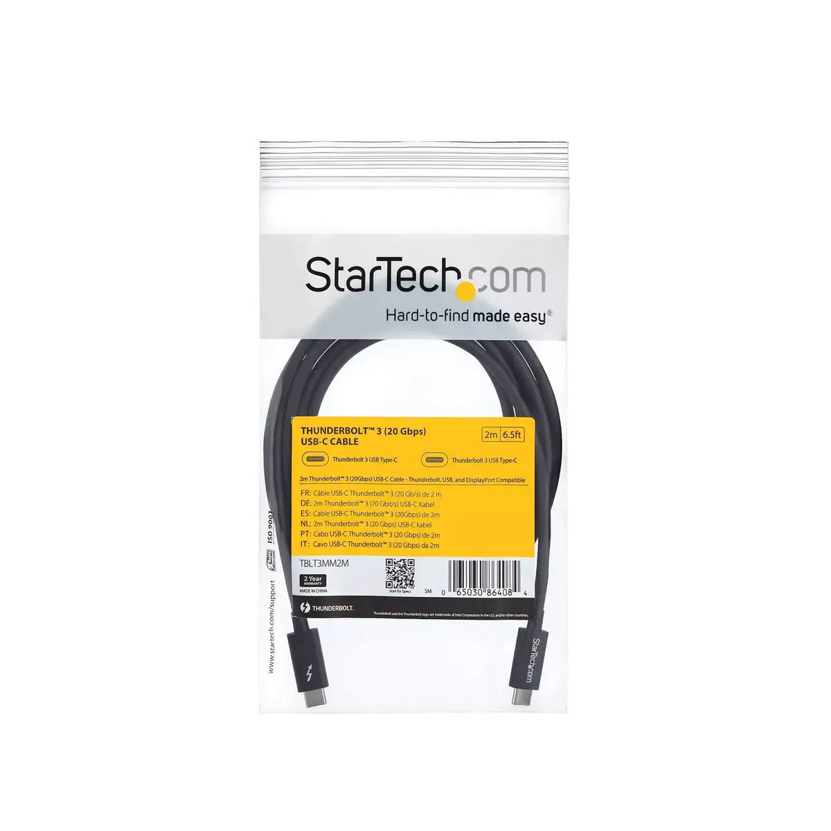 Kabelis Thunderbolt 3 StarTech.com TBLT3MM2M Photo 6