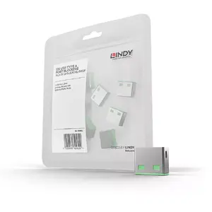 Port blocker Lindy USB Port Blocker (without key) Pack of 10 Colour Code Green