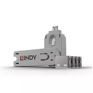 Port blocker Lindy USB Port Blocker Pack of 4 Colour Code White