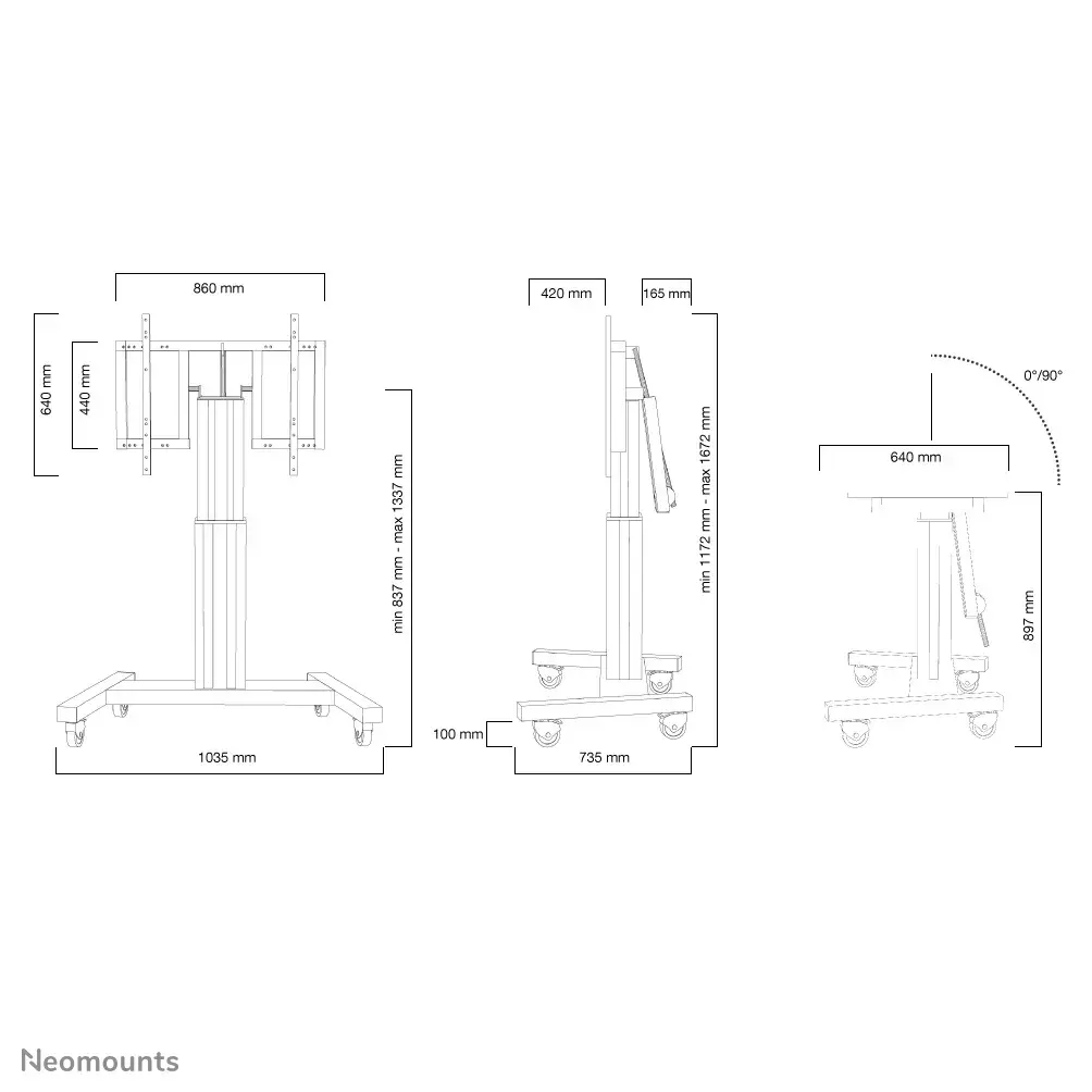 Моторизованная напольная подставка Neomounts PLASMA-M2500TBLACK Photo 8