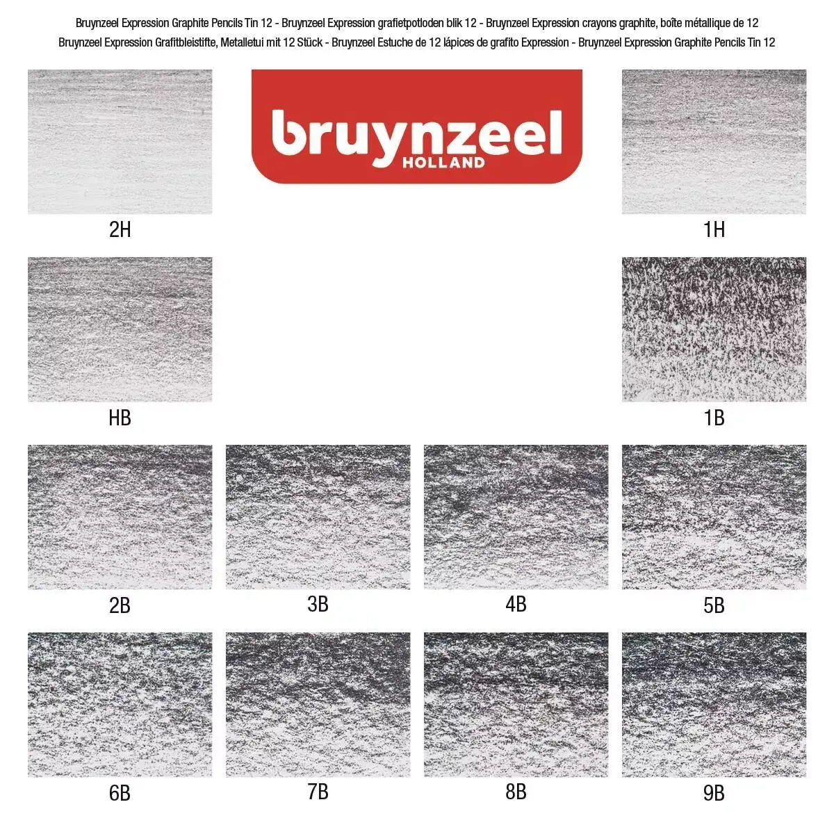 Bruynzeel 60311012 grafīta zīmuļu komplekts - 12 gabali Photo 4