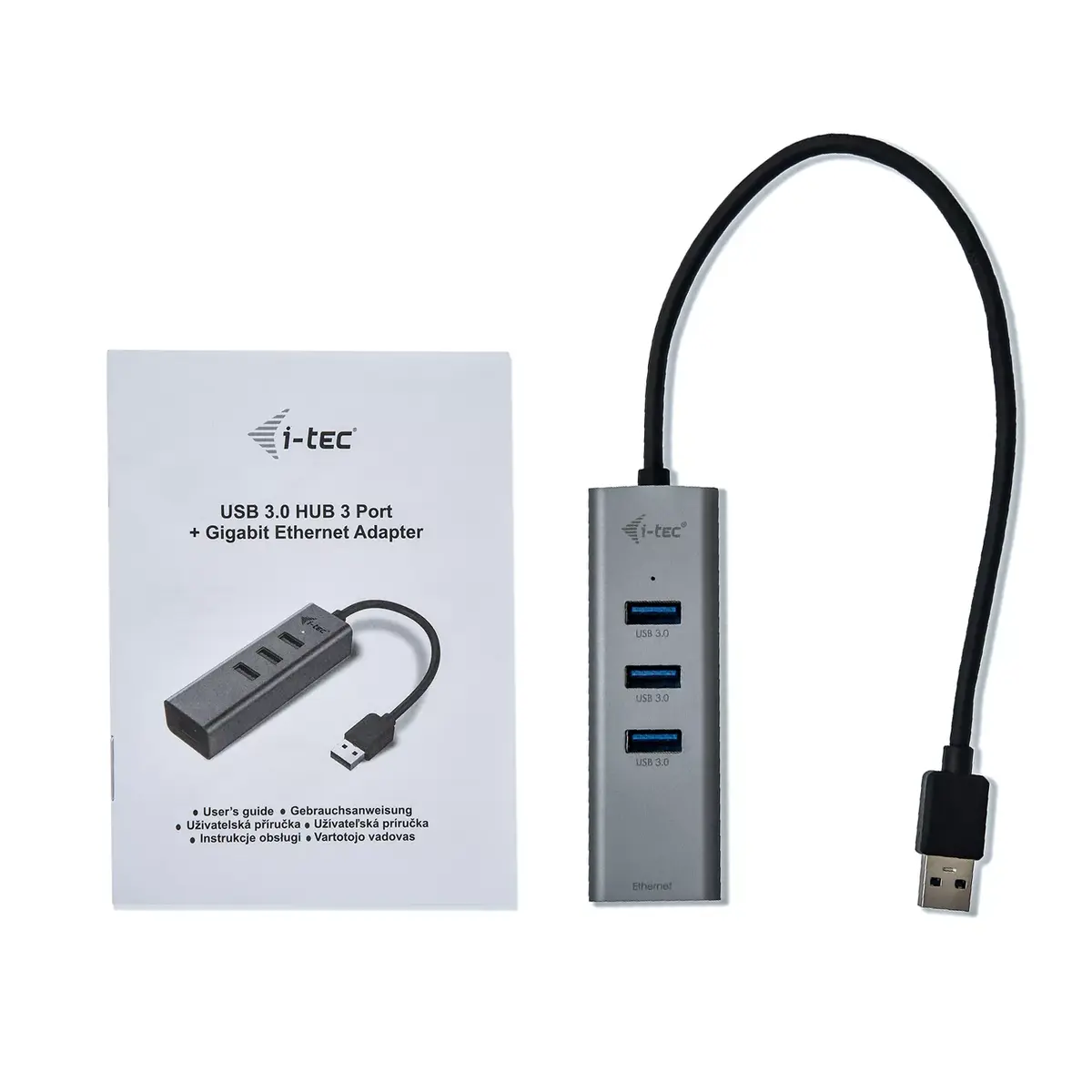 USB hub i-tec Metal USB 3.0 HUB 3 Port + Gigabit Ethernet Adapter Photo 5