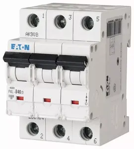 Eaton PXL-B40/3 automātslēdzis, 3-polu, 40A, B raksturlīkne, 400V, 10kA