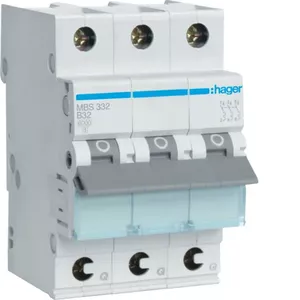 Hager MBS332 slēgiekārta B tips 3 3 modulis (-ļi)