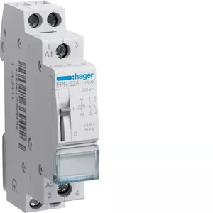 Hager EPN524 impulsu relejs 16A 24V AC 12V DC 2NO