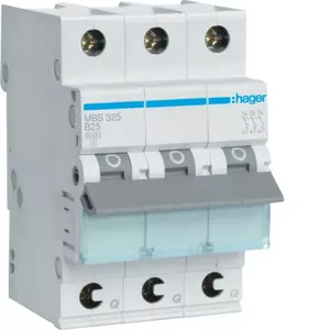 Hager MBS325 slēgiekārta B tips 3 3 modulis (-ļi)