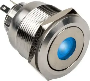 DimasTech pretvandalas slēdzis/poga 25 mm Silverline Dot RGB PD212