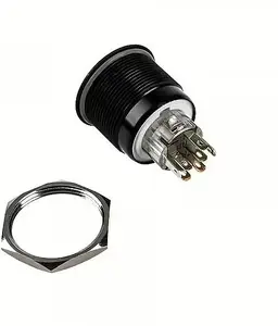DimasTech Vandalismustaster 25 mm Blackline Dot RGB (PD224) pretvandālisks spiedpoga