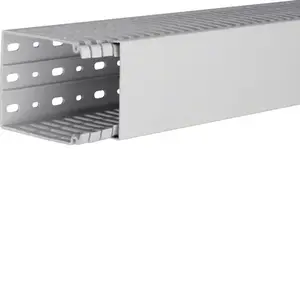 Hager HA7100080 Halogen-Free Slotted Cable Trunking 80 x 100 mm, Grey