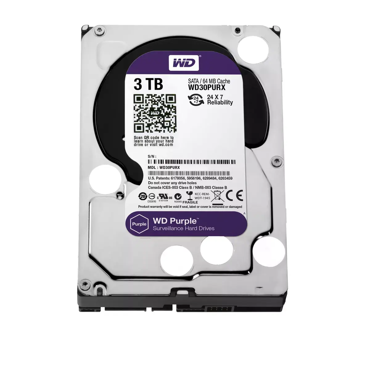 Cietais disks Western Digital 3TB WD30PURX Photo 3