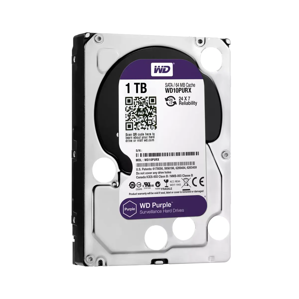 Cietais disks Western Digital 1000 GB WD10PURX Photo 2