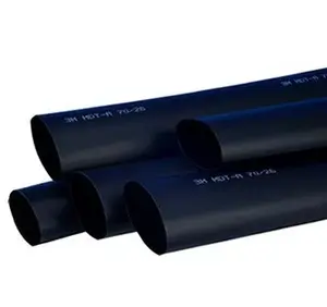 3M TE100037601 Heat-Shrink Tubing with Adhesive, 38/12 mm, Black, 100 cm