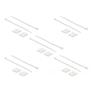 Cable Tie Mount DeLOCK 18834 White Nylon 10 pcs