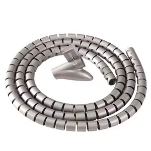Grīdas kabeļu flex caurule Fellowes CableZip 9929801, plastmasa, 2000 mm × 20 mm, sudraba
