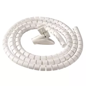Kabeļu flex caurule Fellowes CableZip 9929901 — grīdas kabeļu organizators, plastmasa, 20 mm × 2000 mm, balta