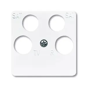 Wall plate / switch cover Busch-Jaeger 1753-0-8659, white, conventional design, 50×50 mm