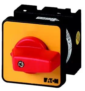 Eaton T0-2-1/E-RT 3-Pole Toggle Switch, Black/Red/Yellow
