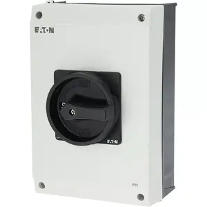 Поворотный выключатель Eaton P3-63/I4/SVB-SW/HI11, 3 полюса, черный/белый