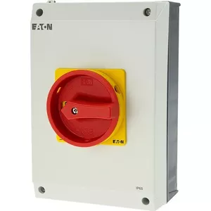 Поворотный переключатель Eaton P3-63/I4/SVB/HI11, 3 полюса, 63 А, красно-желтый
