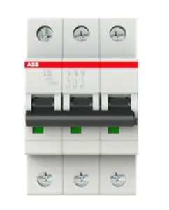 ABB S203-B63 Miniature Circuit Breaker 3-Pole 63 A 50-60 Hz 6000 A Type K