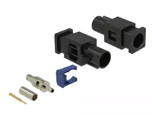 Coaxial connector DELOCK 89755 — FAKRA A male, gold-plated contacts, 9.4×25.6×7.4 mm