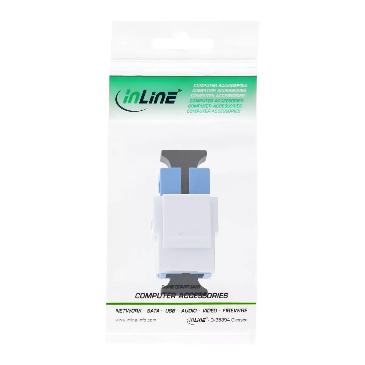 InLine SC–SC keystone fiber adapter simplex SM Photo 3